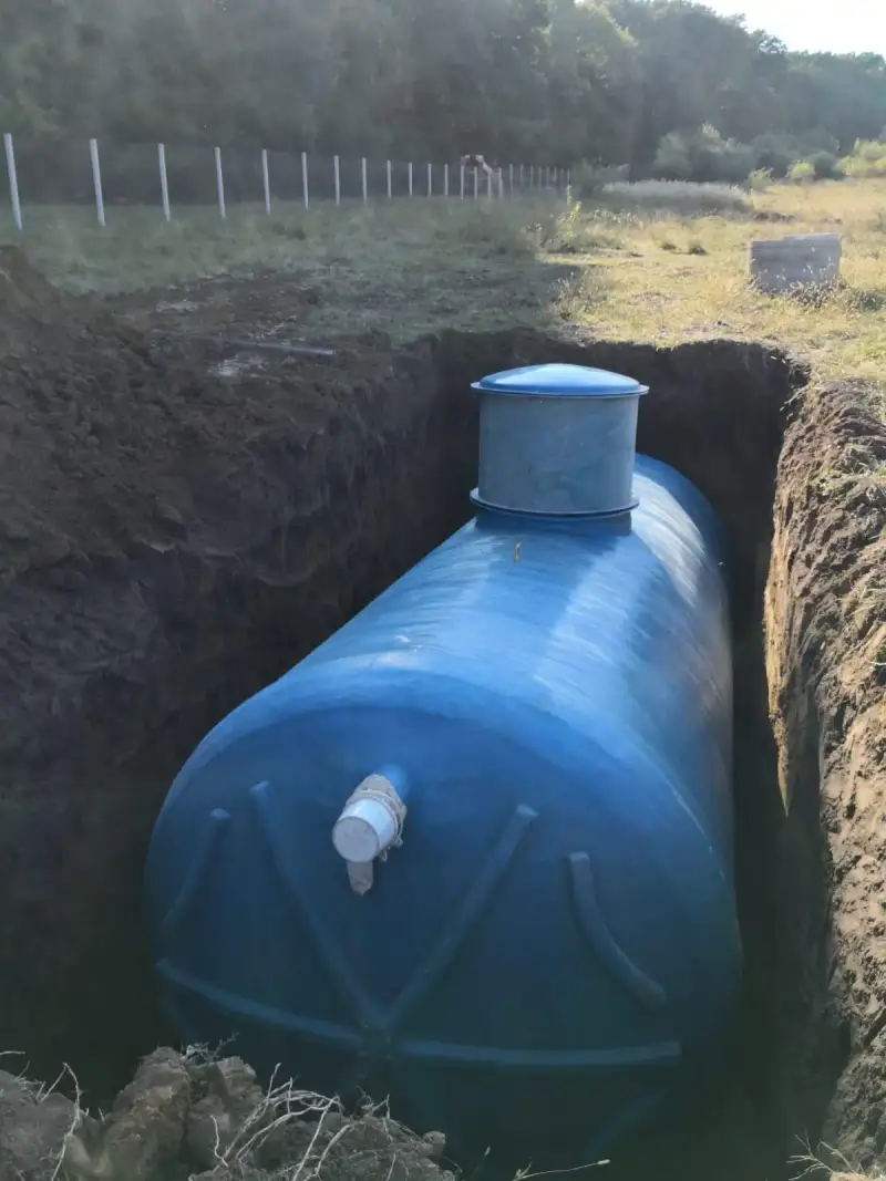 Stație de epurare fibră de sticlă ECO TANK, vedere laterală