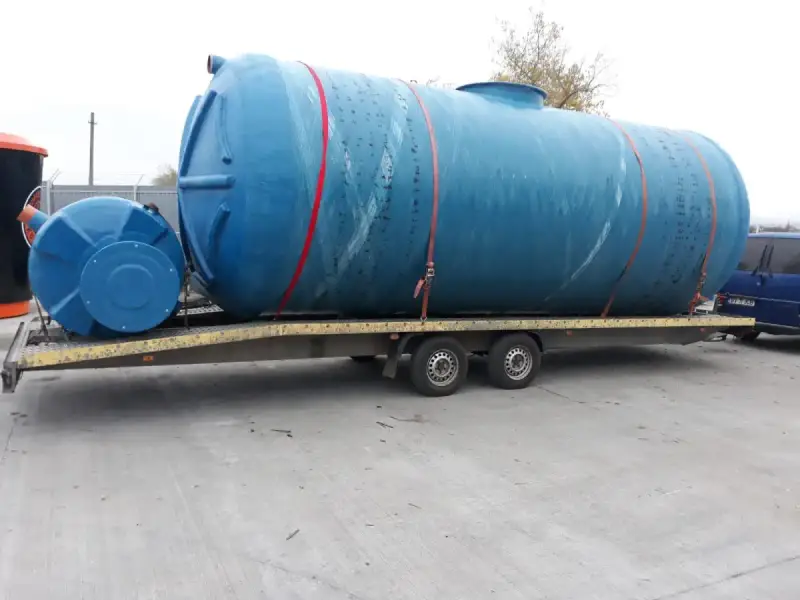 Producție stație de epurare fibră de sticlă în fabrica ECO TANK Brașov